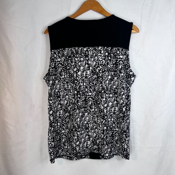 Jones New York Sleeveless Abstract Tank Blouse Office Work Base Layer Size XL - Picture 2 of 9